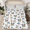 thumbnail image 2 of Homewish Farm Animal Duck Twin Sheet Sets,Country Mallard Duck Twin Fitted Sheet,Rustic Farmhouse Flat Sheet For Boys Teens,Breathable Home Decor,3-Piece, 2 of 7