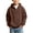 Brown, variant on WAVSUF Boys Hoodie Half Zip Long Sleeve Loose Fit Winter Casual Sweatshirts Army Green 7-8