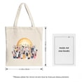 thumbnail image 3 of Stylish Canvas Tote Bag with Vibrant Orange and Pink Splash Design - Perfect for Shopping Travel and Parties, 3 of 4