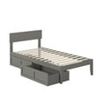 thumbnail image 5 of AFI Boston 14" Twin Wood Platform Bed Frame with Set of 2 Storage Drawers, Grey, 5 of 6