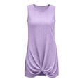thumbnail image 5 of Bxsruta Women's Sleeveless Twist Knot Tunic Dress - Casual Crew Neck Knit Summer Mini Dress, Pullover Lightweight Soft Breathable Stretchy and Comfortable Fabric for Everyday Wear, 5 of 7