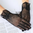 thumbnail image 2 of TRUBKH Gloves for Women Fingerless Gloves for Women Long Gloves Women Formal Silk Gloves Fishnet Arm Sleeves Tea Party Gloves for Women Long Gloves Black One Size, 2 of 7
