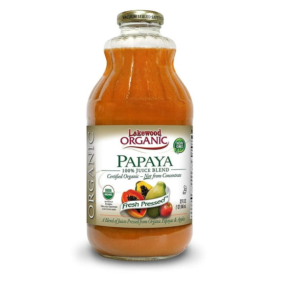 Lakewood Organic Papaya Juice, 32-Ounce Bottles (Pack of 6)