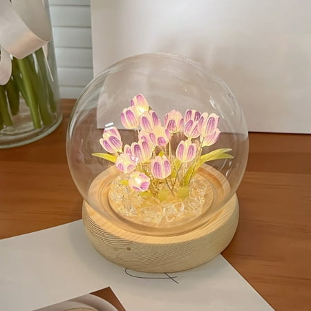 

Handmade Simulation Flower Tulips Night Light LED Bedroom Decoration Sleep Light Mother s Day Gift Atmosphere Light Decoration Tulips Night Light
