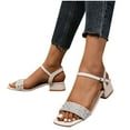 thumbnail image 3 of Fashion Women Casual Round Head Comfy Sandals Beach Casual Sandals Shoes, 3 of 7