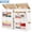 White, variant on Large Fabric Collapsible Stackable Storage Bins with Lid, Closet Organizers and Storage, Gray, 4 Pack