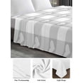 thumbnail image 6 of Grey Buffalo Striped Twim XL Size Flat Sheet, Wrinkleproof & Fadeproof Cooling Flat Bed Sheet Only, Love Heart Checkered Breathable Soft Bedding Top Sheets 66 x 102 Inches, 6 of 8
