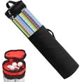 thumbnail image 1 of Christmas Wrapping Paper Storage Bag for 42inch Roll, Clear Gift Wrap Organizer with Section, Handles&Zippered Top Hanging Containers Holiday Accessory, Oxford Fabric, Black, 22.5 x 106.5cm, 1 of 5