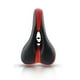 thumbnail image 1 of Asiento de bicicleta de montaña y carretera, suave, transpirable, hueco, accesorio de ciclismo para entusiastas del ciclismo, negro y rojo., 1 of 1