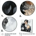 thumbnail image 3 of Designart "African American Woman Portrait Jazz Age Elegance I" Fashion Wall Art - Glam Black Fashion Woman Entryway Wall Art, 3 of 6
