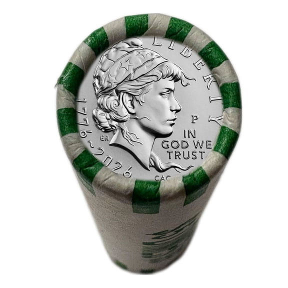 2026-P Emerging Liberty Dime Coin Roll 1776-2026 Dated Brilliant Uncirculated, America's 250th Anniversary