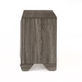 thumbnail image 2 of Contemporary Three-Tone Gray Finish Nightstand Perched atop Metal Legs Acacia Veneer Modern Bedroom Furniture, 2 of 7