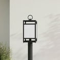 thumbnail image 3 of Parrish Collection One-Light Matte Black Clear and Etched Glass Modern Craftsman Outdoor Post Light, 3 of 4