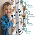 thumbnail image 3 of Blackout Kids Curtains,Corgi Dog and Footprints Childrens Insulated Curtains Set Of 2,Bedroom Essentials,Toddler Room Decor 52"x84"(132x213cm), 3 of 4