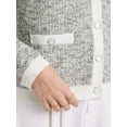 thumbnail image 4 of DARING DIVA Women's Casual Long Sleeve Knit Ribbed Cardigan Sweaters M Grey, 4 of 6