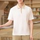 thumbnail image 1 of pstuiky camisetas para hombre, Camisa de manga corta con cuello vuelto y cremallera informal de color liso para hombre camisas casuales para hombre m, 1 of 7