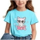 thumbnail image 1 of Odeerbi Chicos Niñas Camiseta Casual Manga Corta Cuello Redondo Lindas Camisetas Impresas, 1 of 7