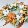 thumbnail image 4 of Herunwer Simulation Pumpkin Maple Leaf Decorative Wreath Suitable For Halloween Thanksgiving Decoration, 4 of 7