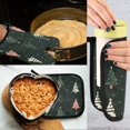 thumbnail image 5 of Yayeee Oven Mitts and Pot Holder Set of 2 Heat Resistant Kitchen Gloves Baking Hot Pad, Green Christmas Trees, 5 of 5