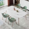 thumbnail image 4 of Small Waterproof Dining Table Set Legs Metal White Kitchen Makeup Coffee Tables Outside Modern Mesas De Jantar Home Furniture My Lux Decor Round, 4 of 12