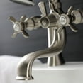 thumbnail image 3 of Kingston Brass KS248SN Essex Deck Mount Clawfoot Tub Faucet with Hand Shower, Brushed Nickel, 3 of 7