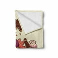 thumbnail image 2 of Cookie Soft Flannel Fleece Throw Blanket, Cookies Font Bakery Theme Delicious Doodle Cupcakes Ornamented with Cream Image, Cozy Plush for Indoor and Outdoor Use, 50" x 70", Multicolor, by Ambesonne, 2 of 6