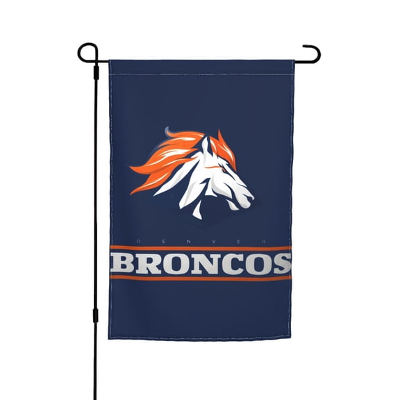 Denver Football Team Garden flag 12x18in, Outdoor Decor Flag - Fade-Resistant for Patio, Lawn & Garden Gf-158