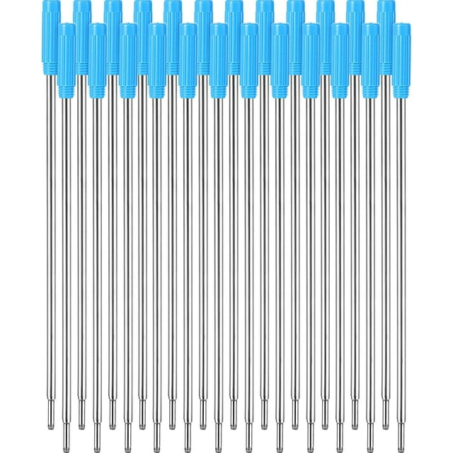 24 Pieces Replaceable Ballpoint Pen Refills Smooth Writing 4.5 Inch (11.6 cm) and 1 mm Medium Tip (Blue)