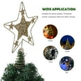 thumbnail image 3 of OATIPHO Christmas Tree Topper Golden Star Treetop Ornament Decorative Xmas Tree Decoration, 3 of 5