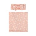 2pcs Newborn Baby Cute Floral Animal Swaddle Wrap Receiving Blanket
