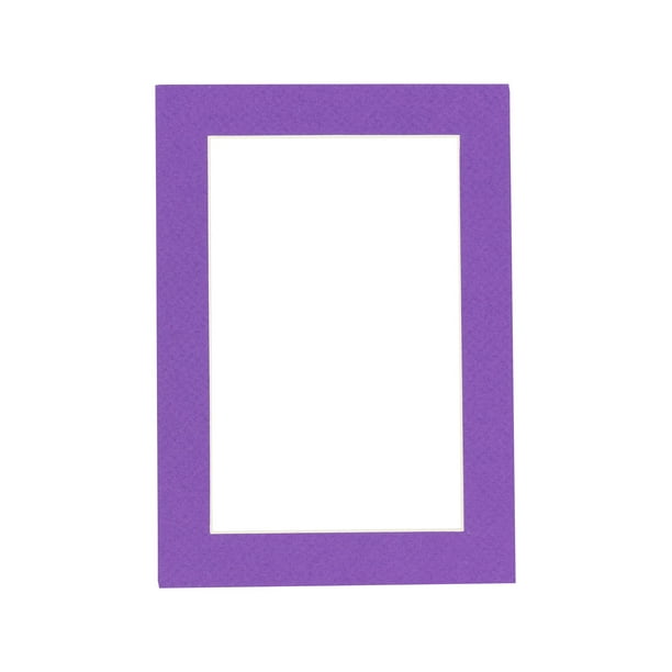 Purple Acid Free 11x14 Picture Frame Mats with White Core Bevel Cut for