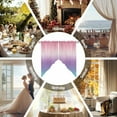thumbnail image 3 of Swag Curtains Valances for Windows, Purple Pink Teal Gradient Short Kitchen Window Curtains Over Sink, Abstract Watercolor Cafe Curtains Panel Set Of 2,Rod Pocket, 45 Inches Length, 3 of 8