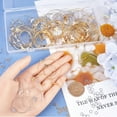 thumbnail image 3 of 1Box DIY Brass Ring Dangle Earring Making Kit Platinum & Golden 20~40mm Hole: 1mm, 3 of 6