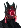 thumbnail image 3 of Casco con máscara QAONIE Punk LED para disfraces de Halloween para adultos, 3 of 9