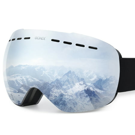 Gonex Ski Goggles OTG Anti-fog Windproof UV Protection Snowboard Goggles with Box for Men & (Best Affordable Ski Goggles)