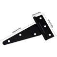 thumbnail image 3 of Light-duty spray paint black T-type thickened hinge triangle hinge 4 pieces, 3 of 5
