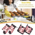 thumbnail image 5 of Cauagu Chibi Axolotl Sakura Fantasy Print Oven Mitts and Pot Holders 4 pcs Set,Extra Thicken Long Kitchen Oven Glove Potholders BBQ Gloves-Oven Mitts and Pot Holders(11 Inch), 5 of 6