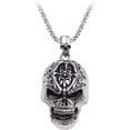 thumbnail image 1 of Collar con colgante de calavera de acero inoxidable, cadena de calavera, estilo gótico, hip hop, punk rock, para hombre, 1 of 5