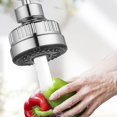 thumbnail image 5 of Rociador de grifo de cocina 4 modos, boquilla de grifo de cocina con aireador para fregadero de baño, rociador de grifo mezclador de fregadero, cabezal adaptador de grifo ajustable, Universal, 5 of 5