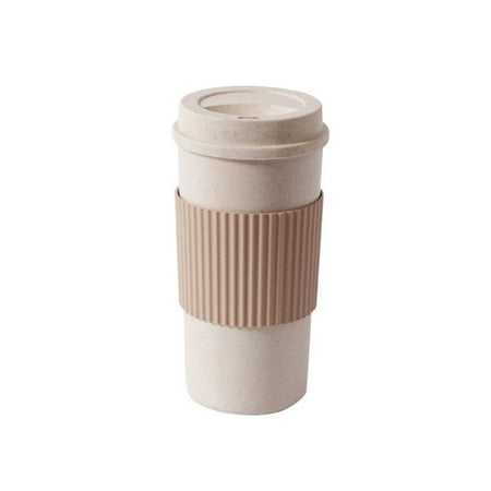 

Ame Portable Double-wall Insulation Eco-friendly Wheat Fiber Coffee Cup Travel Coffee Mug Leakproof Gift Mugs 350/450/550ML