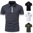 thumbnail image 4 of Men's zip-up short sleeve golf slim shirt, 4 of 5