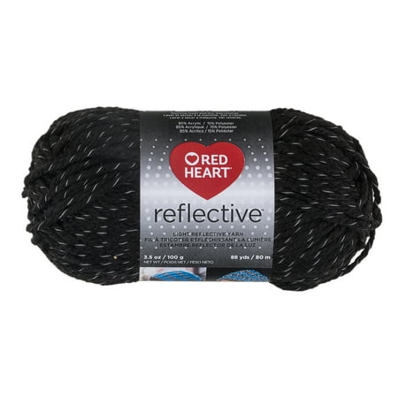 Red Heart Reflective Black Yarn, 88 Yd