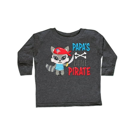 

Inktastic Papa s Little Pirate Cute Raccoon with Sword Gift Toddler Boy or Toddler Girl Long Sleeve T-Shirt