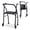 Black, variant on Costway Folding Walker for Seniors, Lightweight Aluminum Mobility Walker with 2 Wheels Silver