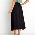 thumbnail image 5 of yillto Womens Skirts a Lined High Elastic Waist Buttons down Elegant Midi Skirt for Women, 5 of 7