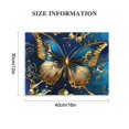 thumbnail image 2 of YILUYINQING Butterfly Gold Blue Canvas Wall Decor for Bedroom Home, Modern Art Prints Ready to Hang Room Art Decor 16x12in, 2 of 6