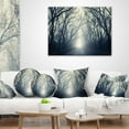 thumbnail image 4 of Designart Dark Autumn Forest in Fog - Photography Throw Pillow - 18x18, 4 of 5