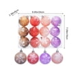 thumbnail image 2 of WWG Christmas Ball Ornaments, Plastic Christmas Tree Decorations, Hanging Holiday Ornament Set with Caps and Rope, Easy to Hang, Lightweight, for Indoor Christmas Tree, Home Decor, 2 of 9
