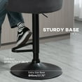 thumbnail image 2 of HOMCOM Adjustable Bar Stools Set of 2, Modern Counter Height Barstools, Fabric Upholstered Kitchen Stools with Swivel Seat, Steel Frame, Footrest, âGrey, 2 of 9