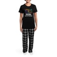 thumbnail image 4 of CafePress - 100Th Day Of School Pajamas - Women's Short Sleeve Print T-Shirt and Pants Dark Cotton Pajama Set, 4 of 7